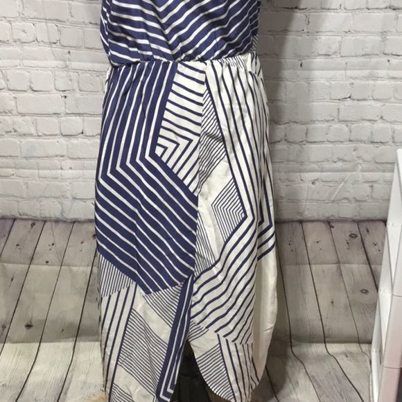 MYNE| Blue & White Casual Dress Sz 2 with … - Picture 5 of 16